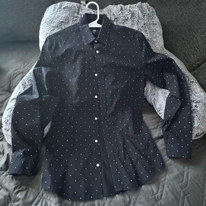 H&M Black Shirt with White Dots
